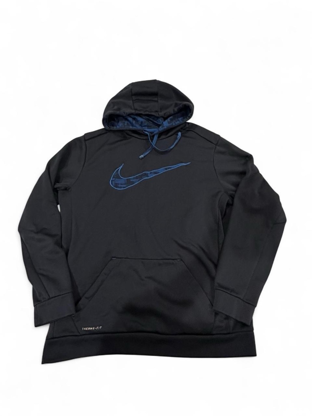 Nike Therma-Fit Navy Hoodie with Blue Swoosh